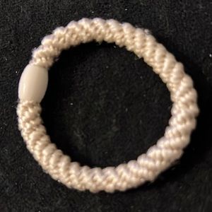⭐️ 5/$25 Cream soft rope like elastic with white stone casual beachy bracelet